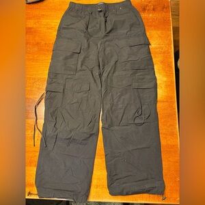 Aeropostale Black Cargo Parachute Pants